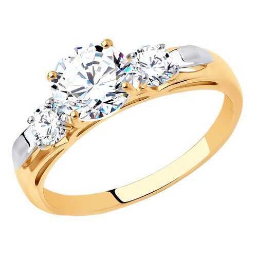 Помолвочное кольцо женское SOKOLOV из золота со Swarovski Zirconia 81010194 р.17.5 в Концепт Клаб