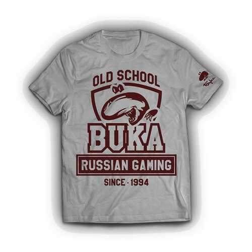 Футболка унисекс BUKA OLD SCHOOL серая S в Концепт Клаб